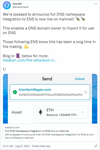 详细阅读:重新理解 ENS 估值:不仅仅是域名 重新理解 ENS 估值:不仅仅是域名