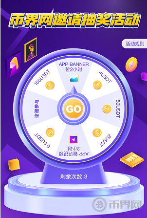 币界网APP邀请抽奖活动：赢取100USDT奖金！