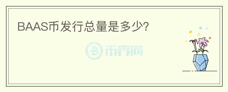 BAAS币发行总量是多少?