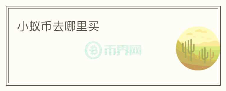小蚁币去哪里买
