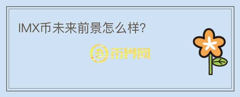 IMX币未来前景怎么样？
