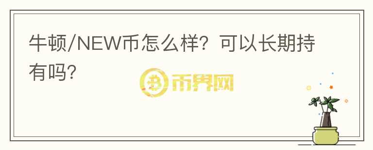 牛顿/NEW币怎么样？可以长期持有吗？