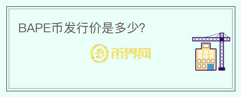 BAPE币发行价是多少？