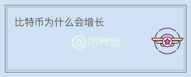 比特币为什么会增长