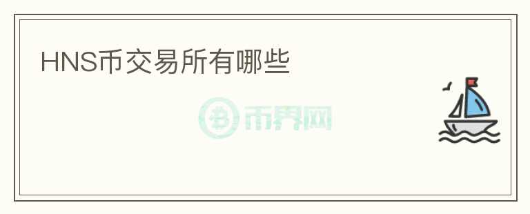 HNS币交易所有哪些