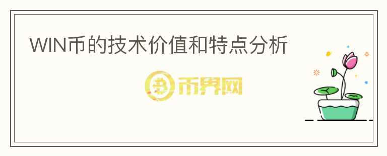 WIN币的技术价值和特点分析