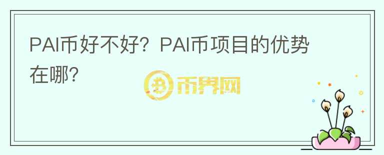 PAI币好不好？PAI币项目的优势在哪？