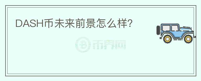 DASH币未来前景怎么样？