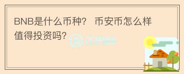 BNB是什么币种？ 币安币怎么样值得投资吗？