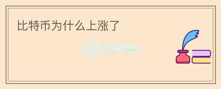 比特币为什么上涨了