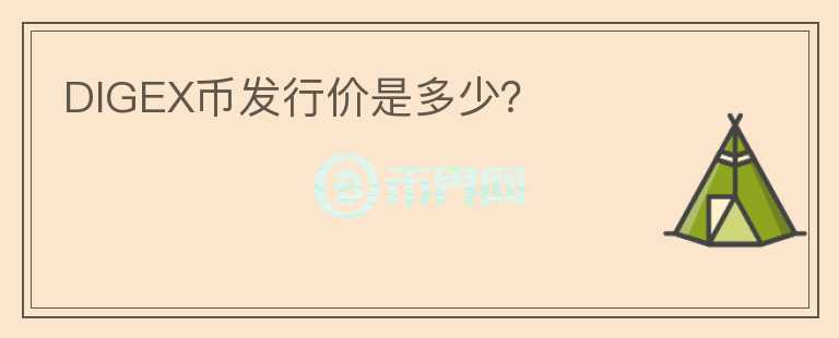 DIGEX币发行价是多少？