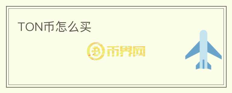 TON币怎么买