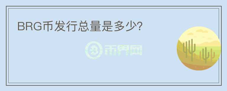 BRG币发行总量是多少？
