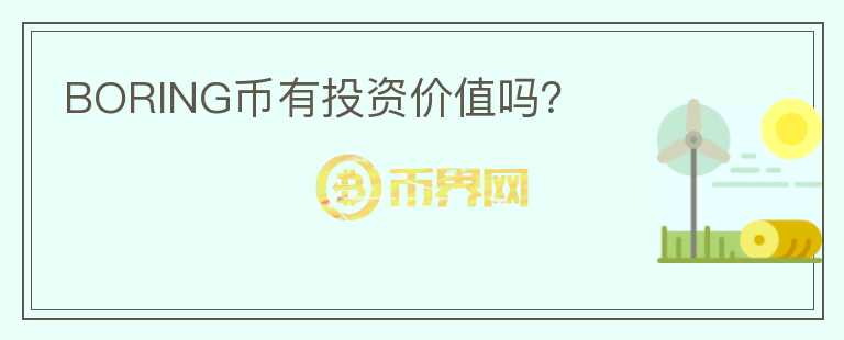 BORING币有投资价值吗？
