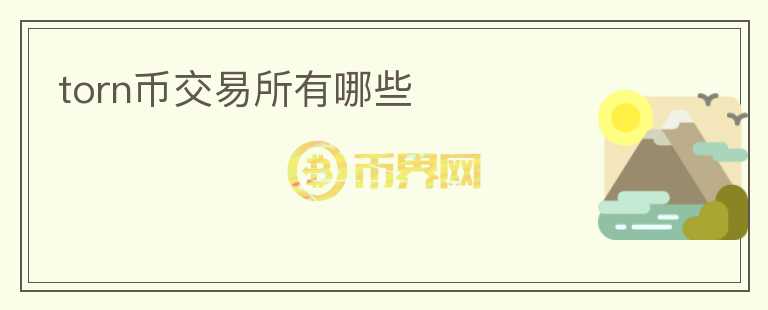 torn币交易所有哪些