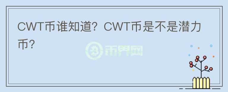 CWT币谁知道？CWT币是不是潜力币？