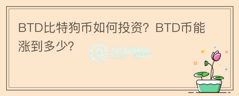 BTD比特狗币如何投资？BTD币能涨到多少？