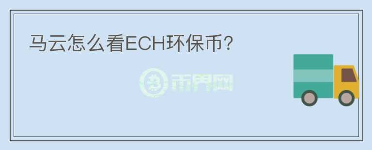 马云怎么看ECH环保币?