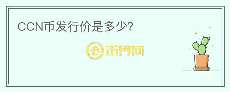 CCN币发行价是多少？