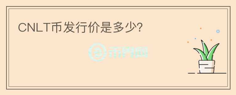 CNLT币发行价是多少?