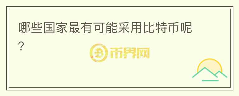 哪些国家最有可能采用比特币呢？