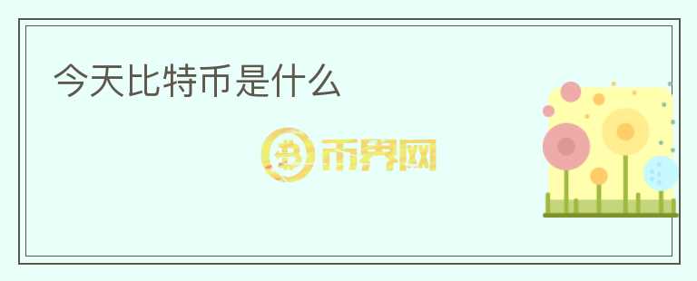 今天比特币是什么