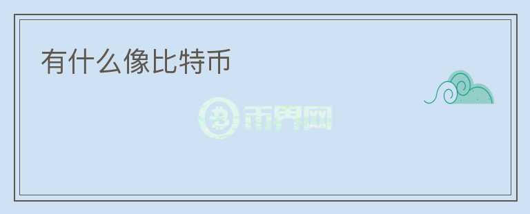 有什么像比特币