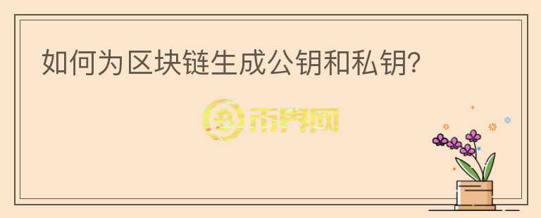 如何为区块链生成公钥和私钥？