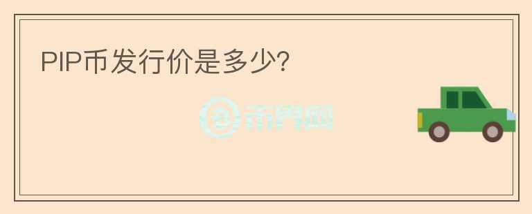 PIP币发行价是多少?