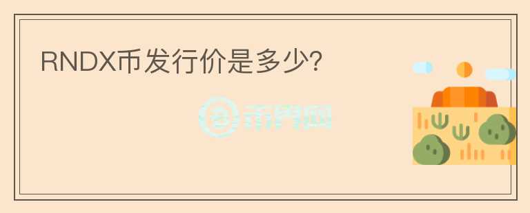 RNDX币发行价是多少？