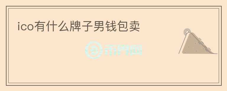 ico有什么牌子男钱包卖