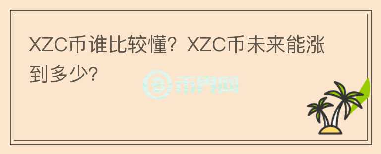 XZC币谁比较懂？XZC币未来能涨到多少？
