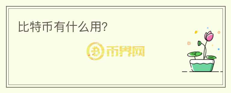 比特币有什么用？