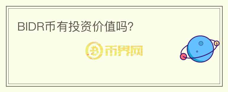 BIDR币有投资价值吗？