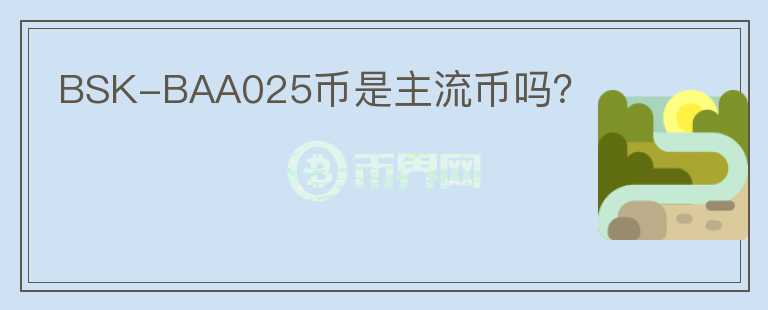 BSK-BAA025币是主流币吗？