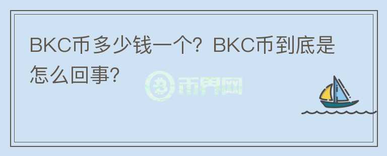 BKC币多少钱一个？BKC币到底是怎么回事？