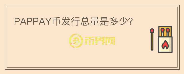 PAPPAY币发行总量是多少？