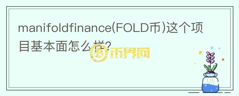manifoldfinance(FOLD币)这个项目基本面怎么样？