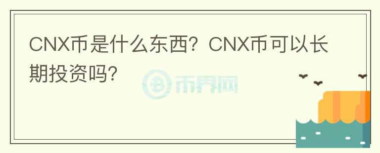 CNX币是什么东西？CNX币可以长期投资吗？
