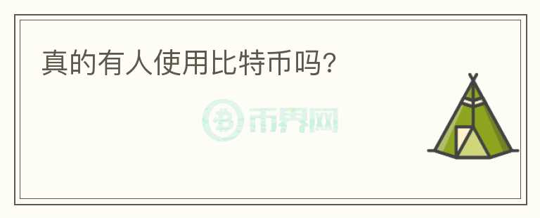 真的有人使用比特币吗?