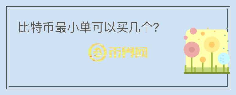 比特币最小单可以买几个？