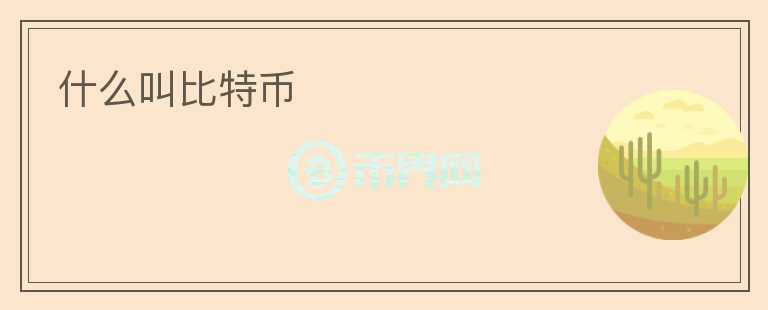 什么叫比特币