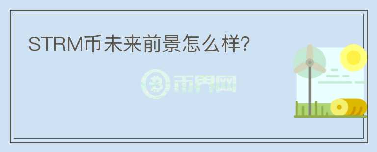 STRM币未来前景怎么样?