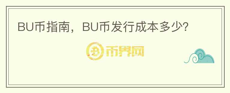 BU币指南,BU币发行成本多少?