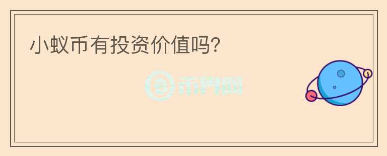 小蚁币有投资价值吗?