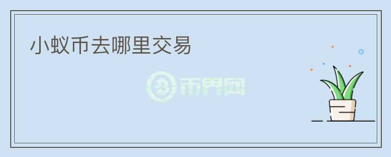小蚁币去哪里交易