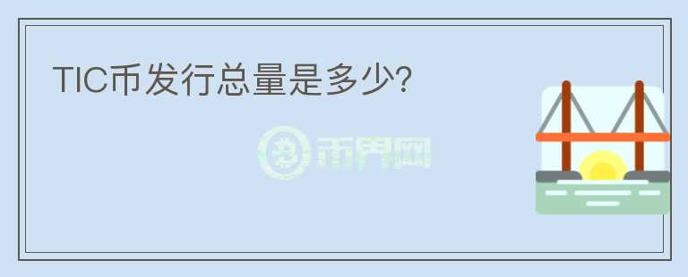 TIC币发行总量是多少?