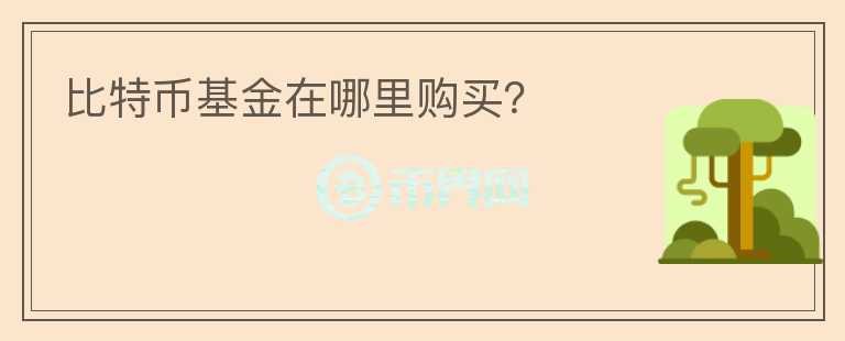 比特币基金在哪里购买?