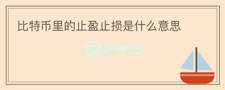 比特币里的止盈止损是什么意思