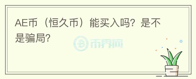 AE币(恒久币)能买入吗?是不是骗局?